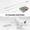 G128 Combo Pack: 6 Ft Tangle Free Aluminum Spinning Flagpole (Silver) & New Jersey NJ State Flag 3x5 Ft, LiteWeave Pro Series Printed 300D Polyester | Pole with Flag Included